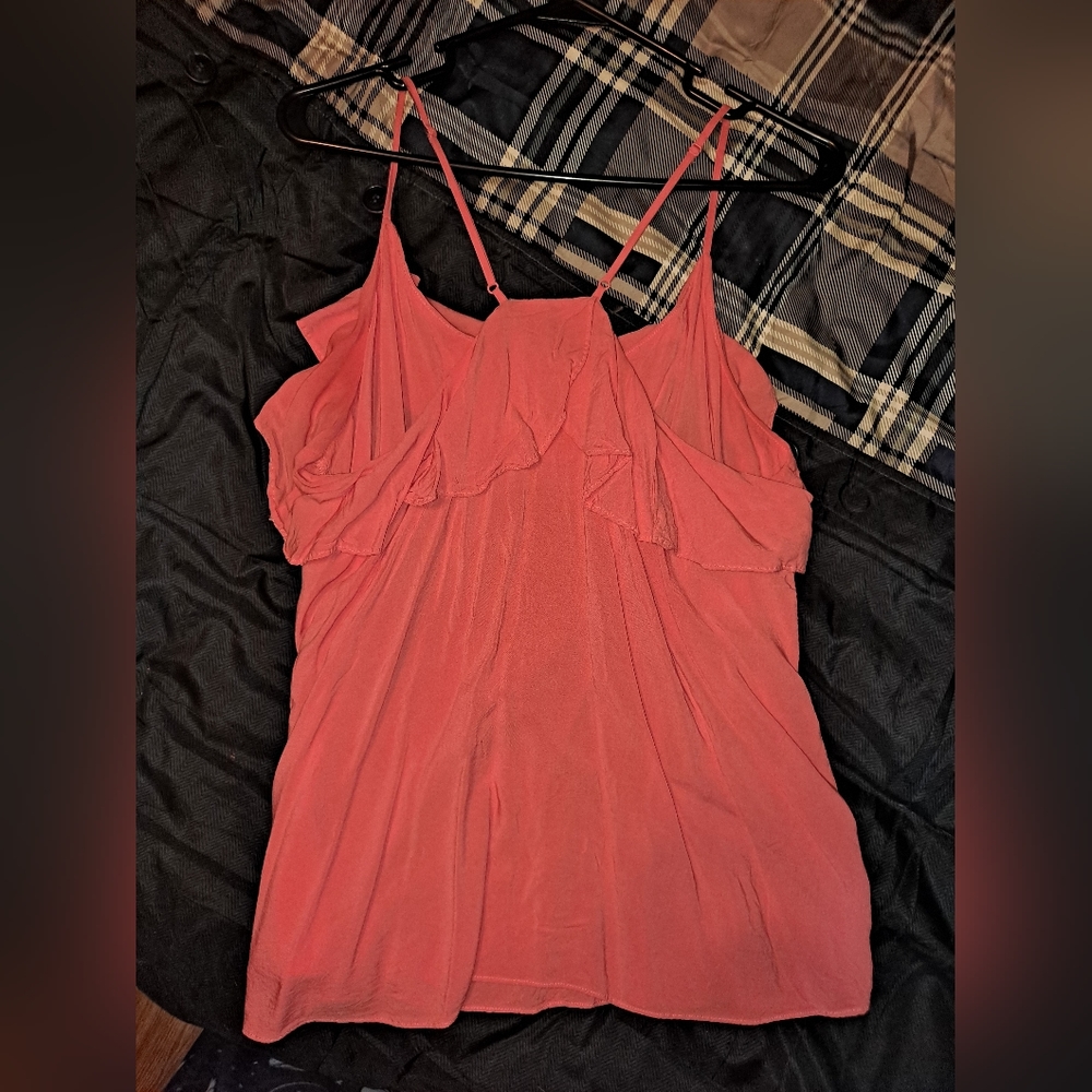 American Eagle Coral colored tank top sz L